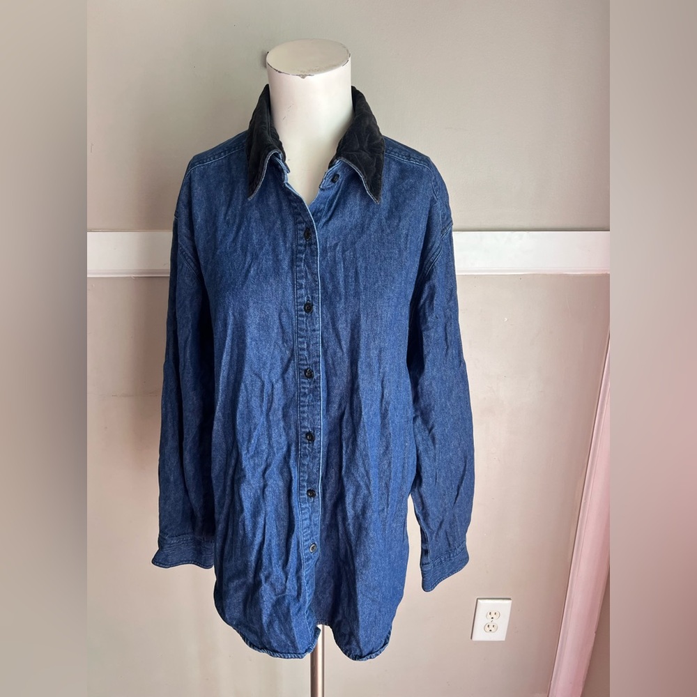 Blue Denim Button Down Shirt